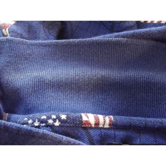 Croft &Barrow Sport Polo Shirt Mens Medium Sailboat American Flag Blue Patriotic - Picture 5 of 11